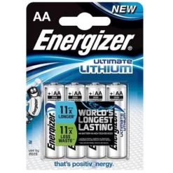 4x AA Energizer Lithium batterijen L91