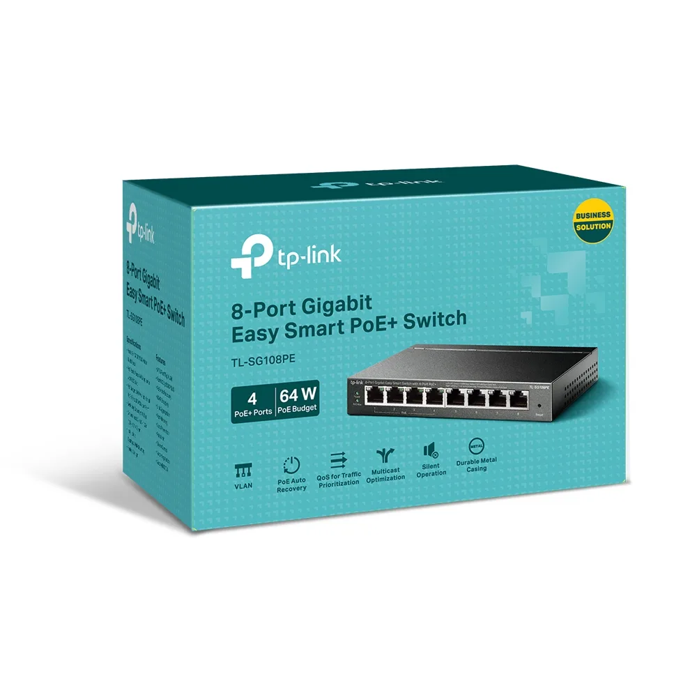 TP-Link TL-Sg108Pe - PoE Switch - 8 poorten (4x PoE) - Afbeelding 2